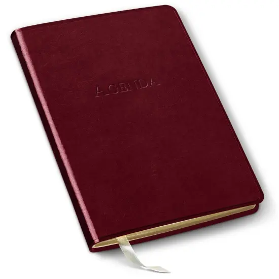Undated Daily Planner by Gallery Leather - 8" x 5.5" Acadia Burgundy {1}
