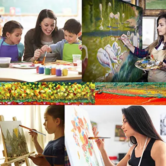 18 Pack Oil Paint Brushes Sets Professional Artist Acrylic Brush Kits for Canvas Painting Ceramic - 15 Sizes Brush 1 Standing Organizer 1 Mixing Knife 1 Watercolor Sponge Gray {2}