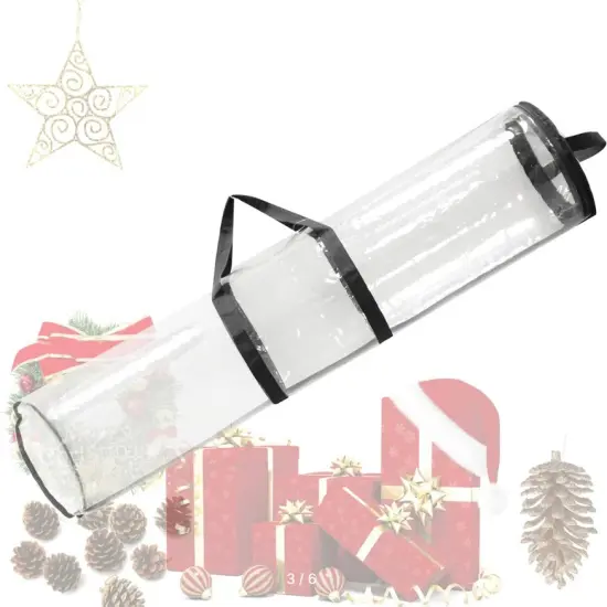 Long Wrapping Paper Storage Bag Christmas Gift Wrap Organizer {5}