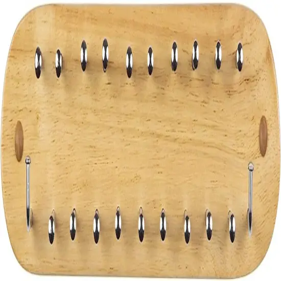 Wall Mounted Tie, Belt and Scarf Hanger, Holds Up to 21-Ties, Natural Wood {5}