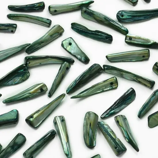 6 Packs of Tinted Shell Spike Blue 2/8" Strand {1}