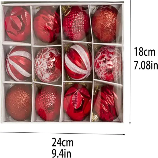 Christmas Tree Ornaments, 34PC Christmas Ball Decoration Silver {4}