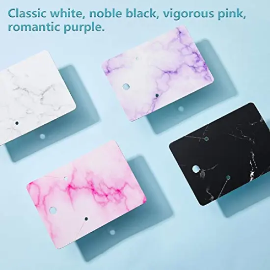 800 Pieces Earring Cards for Selling 200 Marble Earring Display Cards with 200 Self Sealing Bags and 400 Earring Backs Jewelry Packaging Display Cards, 4 Color {5}
