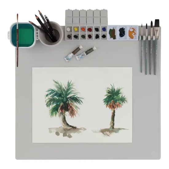 Creative Mark AquaMat Extra Large 23 3/8" x 21 3/8" Non-Slip Silicone Mat for Arts and Crafts, Workspace for Painting, Crafting, Epoxy, Resin, Clay, Craft Table Protector and Office Table Mat {1}