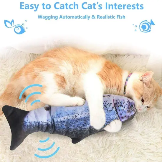 Kitcheniva Toy Fish Dancing Realistic Interactive Cat Kicker Pet Gift {2}