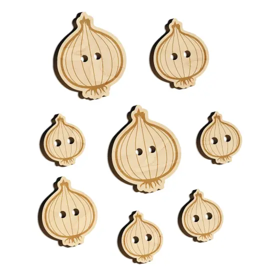 Vegetable Onion Plant Wood Buttons for Sewing Knitting Crochet DIY Craft {7}