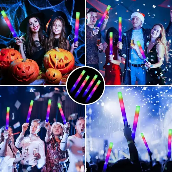 LED Foam Sticks for Parties, Raves, Glow Wands {3}