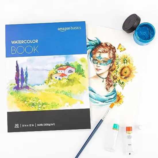 Watercolor Pad, 9"x12", 140 lb / 300 gsm, 30 Sheets, White {3}