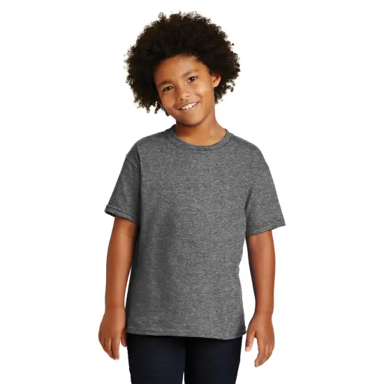 RADYAN&reg; Youth Crew Neck Short Sleeve T-Shirt Graphite heather {1}