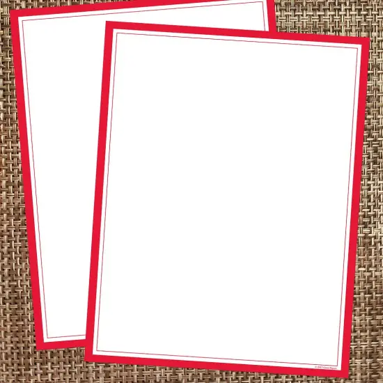 Great Papers! Red Border Stationery Letterhead, Invitations and Announcements, Printer Friendly, 8.5"x11", 80 Pack {3}