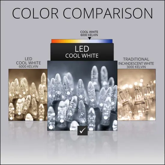 70 Cool White Twinkle M5 LED Icicle Light Set with White Wire {6}