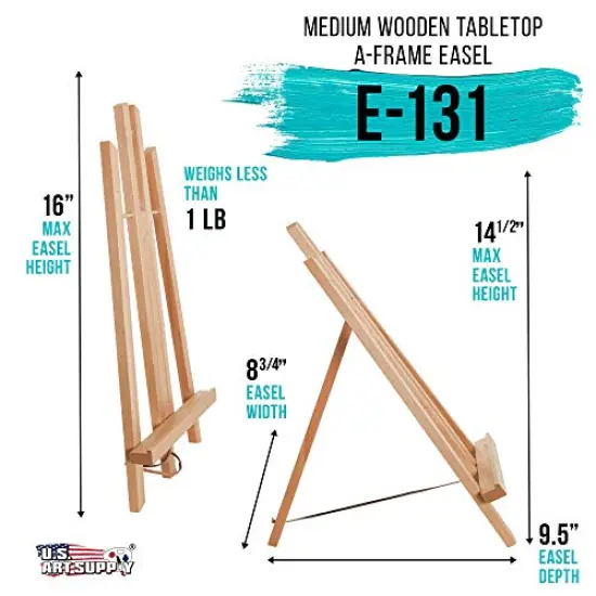 14 inch Tall Medium Tabletop Display A-Frame Easel (1-Each), Accommodates canvas art up to 12" high {1}