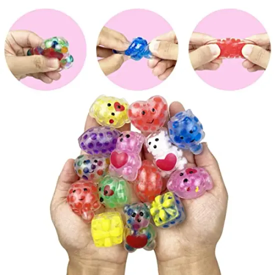 24 Pieces Valentines Day Mini Stress Balls Squishies Stress Relief Toys for Kids School Class Classroom Valentines Day Cards Gifts Prizes Party Favors {6}