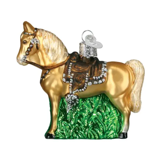 Western Horse Mouth Glass Ornament Decoration {1}