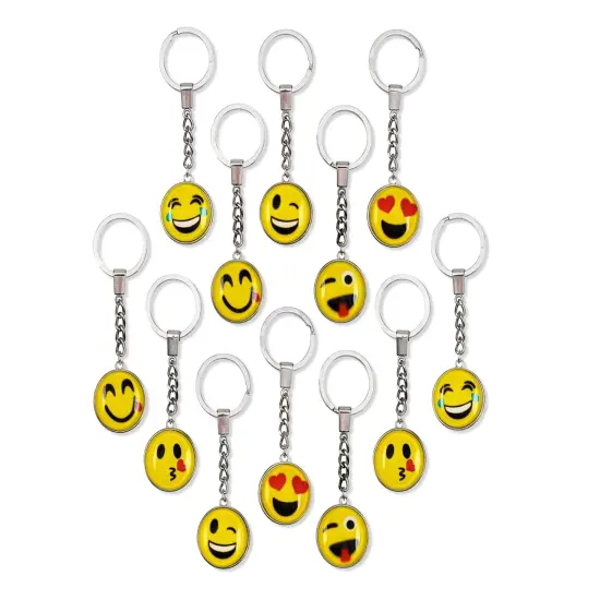 Rhode Island Novelty 1" EMOTICON KEYCHAIN {4}