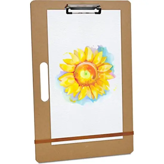Drawing Board - 13 x 17 Sketch Boards with Handle for Drafting Art - Portable Wooden Clipboard for Class or Studio Fit in Artists Tote {2}