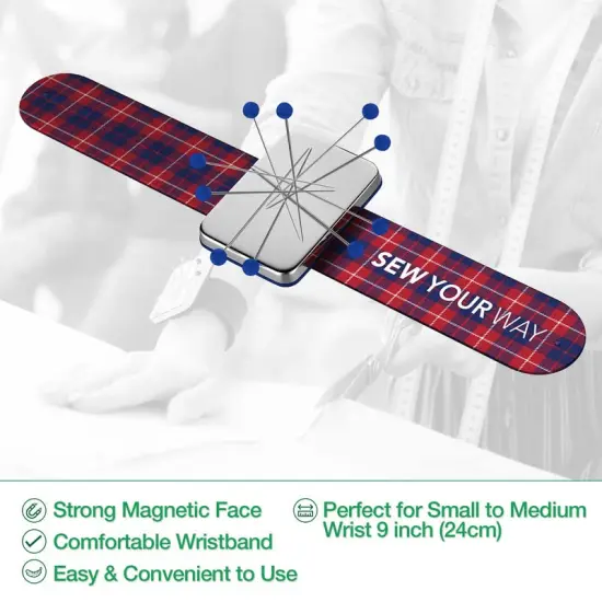 Magnetic Pin Cushion for Sewing &ndash; Pin Holder Red 9&rdquo;&ndash; Sewing Notions Sewing Quilting Supplies &ndash; Magnetic Pin Holder for Sewers & Hairstylist &ndash; Magnetic Pin Holder for Sewing Quilting Gift {6}