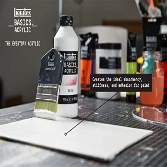 Gesso Surface Prep Medium, 473ml (16-oz) Bottle, White {6}