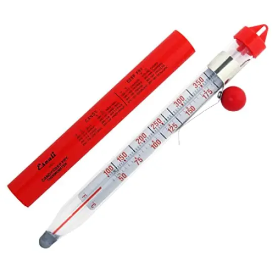 Precision Classic Candy/Deep Fry/Confection Glass Thermometer, Red/Clear {2}