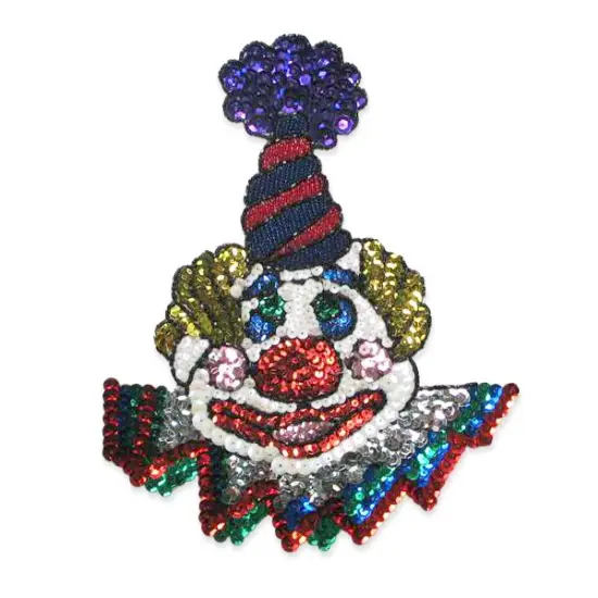 9" x 7 1/2" Clown Sequin Applique/Patch {1}