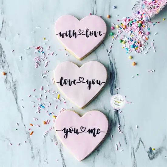 Love Script Cookie Stencil {3}