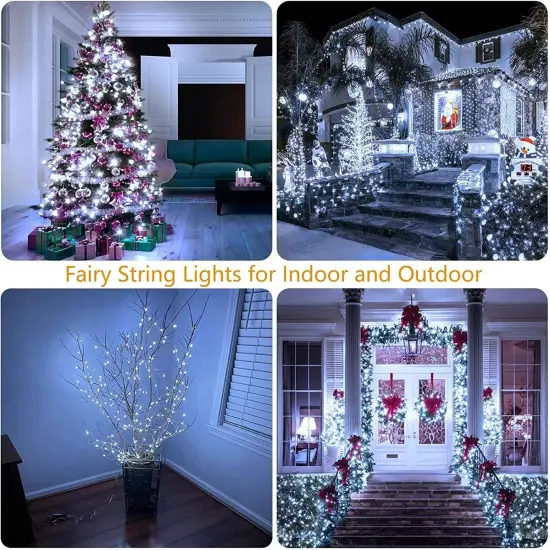 Waterproof 200 LED Christmas String Lights Warm white {4}