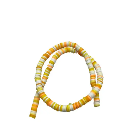 Kitcheniva 6mm Heishi Beads Clay Disc Flat Vinyl DIY Jewelry 10 Strands Yellow mix {1}