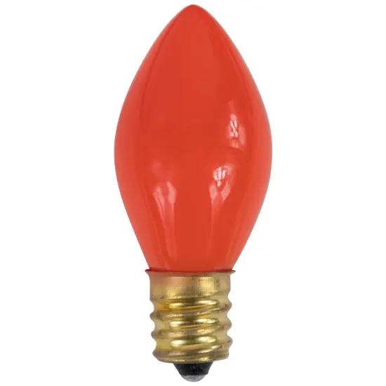 Northlight Opaque C7 Incandescent Christmas Replacement Bulbs - Orange - Pack of 25 {3}