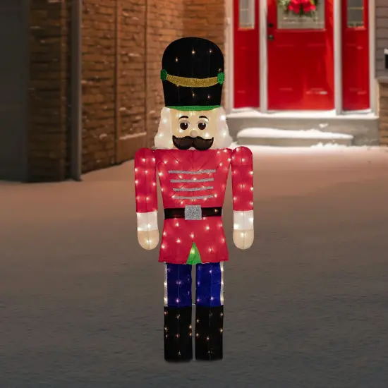 Northlight Lighted Toy Soldier Outdoor Christmas Decoration - 72" - Warm White Red {3}