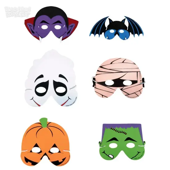 Halloween 7" Foam Masks - 12pk {1}