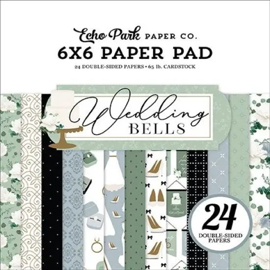 Echo Park Wedding Bells 6"X6" Double-Sided Paper Pad {1}