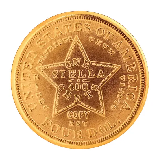 Tribute to America's Most Beautiful Coins - Flowing Hair $4 Gold Piece 1879-1880 Replica Coin {3}