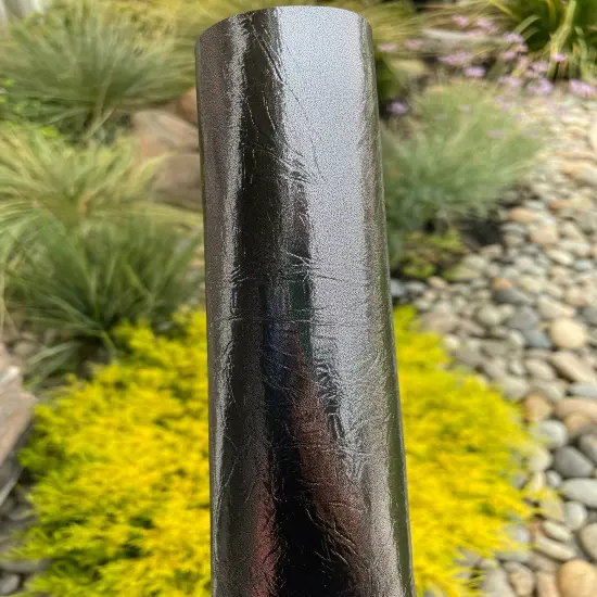 Gun Metal Shimmer Creased Vinyl {1}