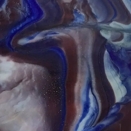 Wissmach Stained Glass Sheet and Mosaic Glass: Dark Blue and Light Amber and Medium Purple, Dense Opal {2}