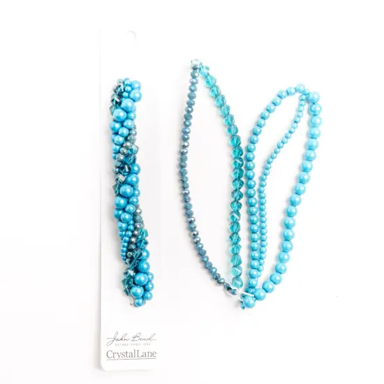 Crystal Lane DIY Bird Bill Dayflower Twisted Glass & Pearls Beads, 5 Strands {2}