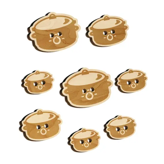 Crock Pot Slow Cooker Wood Buttons for Sewing Knitting Crochet DIY Craft {7}