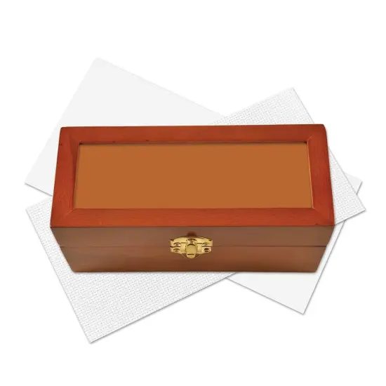 HerrschnersWooden Floss Box and Fabric Stamped Embroidery Multi {1}