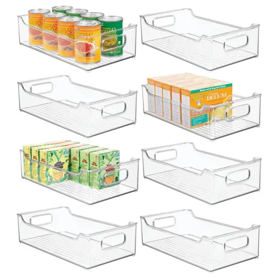 mDesign Kitchen Plastic Storage Organizer Bin, Open Dip Front and Handles {1}