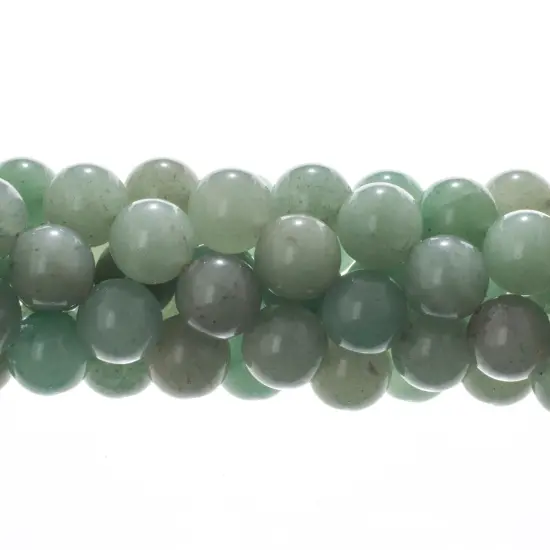 Earth's Jewel Semi-Precious 12mm Green Aventurine Natural Round Strung Bead {1}