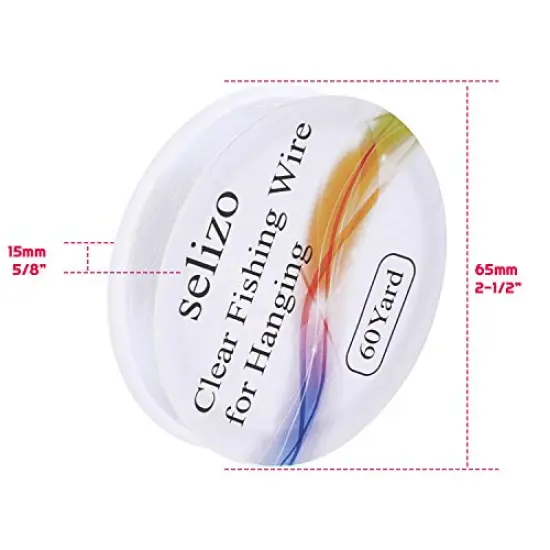 3 Pieces Clear Fishing Line Jewelry String Invisible Nylon Thread for Hanging Decorations, Beading and Crafts (3 Sizes, 60 Yards per Roll) {6}