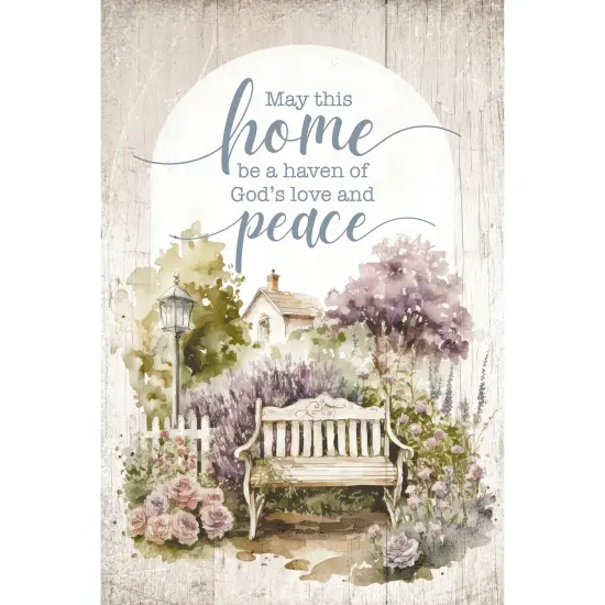 May This Home Wood Plaque with Easel and Hook Wall Tabletop Art - 4 inches x 6 inches {1}