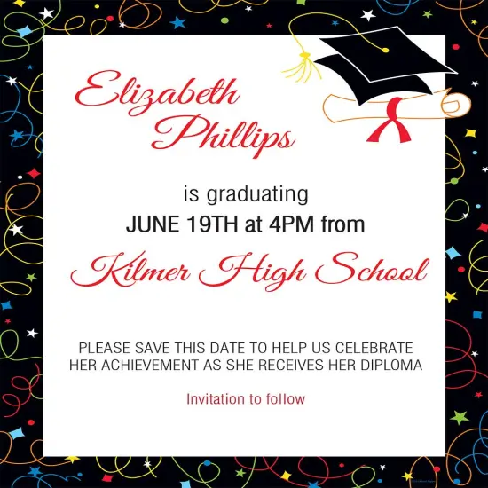 Great Papers! Grad Swirls Stationery Letterhead, Invitations and Announcements, Printer Friendly, 8.5"x11", 50 Pack {4}