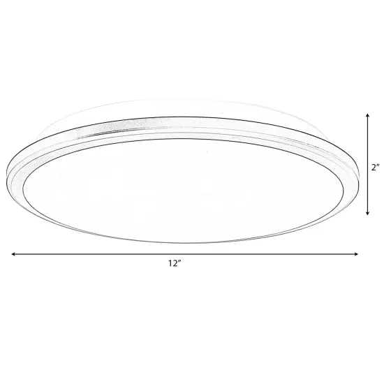 Round LED Ceiling Light Fixture Modern Flush Mount 36W 6500K Cool Daylight Energy Ideal for Office Kitchen Bedroom Living Room Bathroom Dining Room Hallway and Entryway {5}