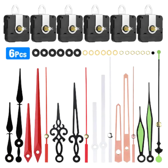 Kitcheniva DIY Wall Quartz Clock Movement Mechanism Replacement 6 pcs {2}