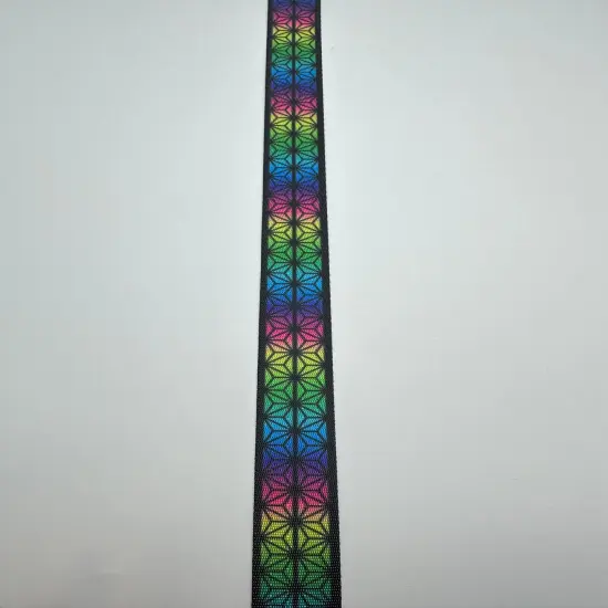 Rainbow Kaleidoscope1&rdquo; Seatbelt Webbing {2}