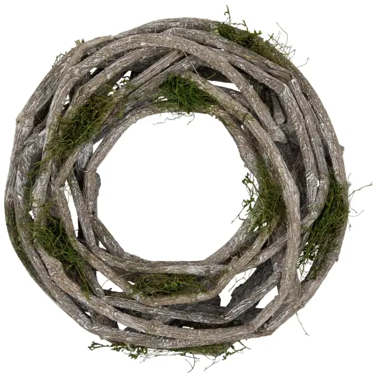 Northlight Twig and Moss Artificial Spring Wreath - 8" Brown {1}