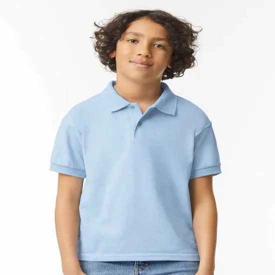 Youth Short Sleeve Polo T-Shirt Light blue {1}