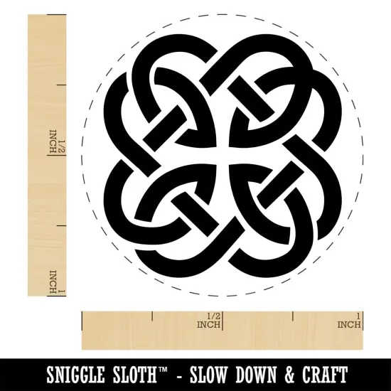 Clover Irish Celtic Knot Self-Inking Rubber Stamp Ink Stamper for Stamping Crafting Planners Yellow {1}