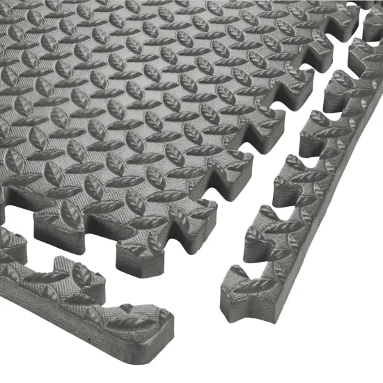 Sorbus Interlocking Foam Gym Floor Tiles -Great Exercise Mat Tiles for Workout, Yoga, Heavy Exercise Equipment Mat (24"x 24 " | 6 Pack) Gray {4}