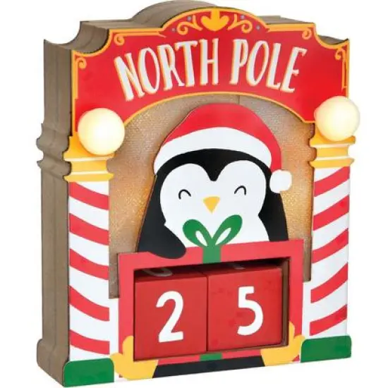 Penguin Light-Up Standing Advent {1}